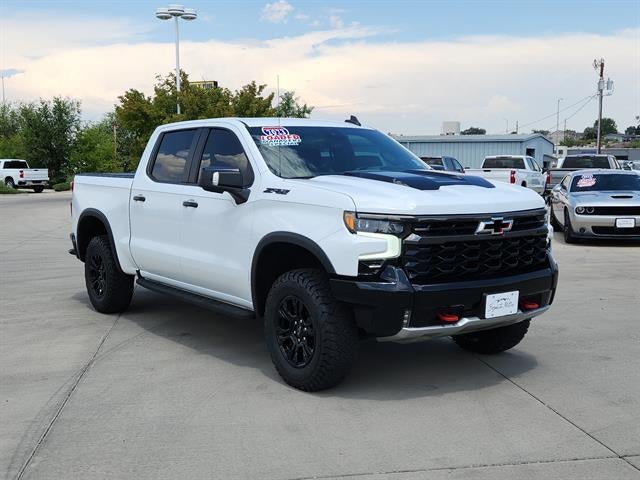 2023 Chevrolet Silverado 1500 ZR2 in Summit White — front three-quarter view