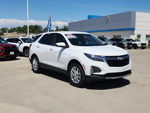 2023 Chevrolet Equinox LT in Summit White — front three-quarter view